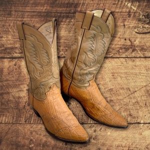 Justin Cowboy Exotic Skin Boots Men’s Size 11.5D